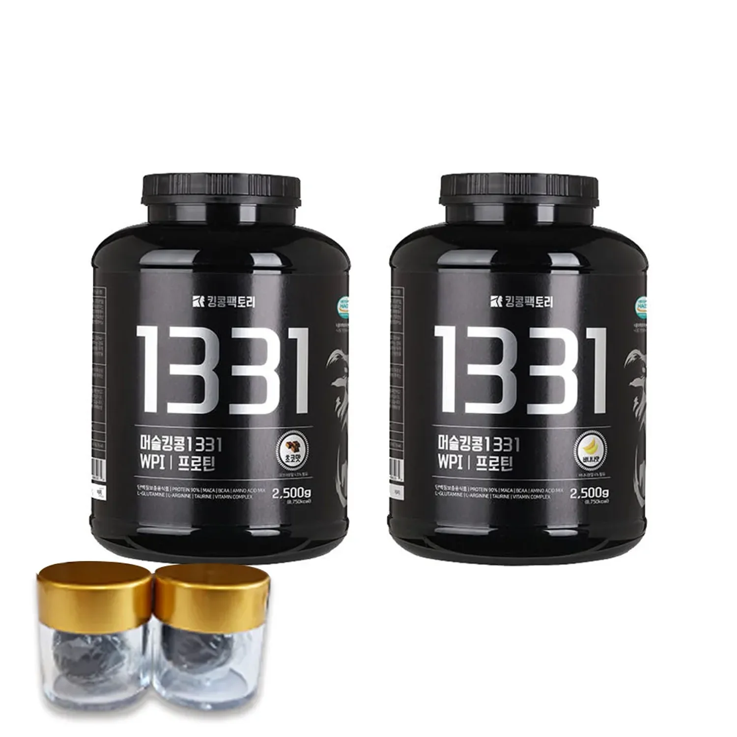 킹콩팩토리 WPI프로틴 1331 초코맛 바나나맛 2.5kg (스푼 증정)