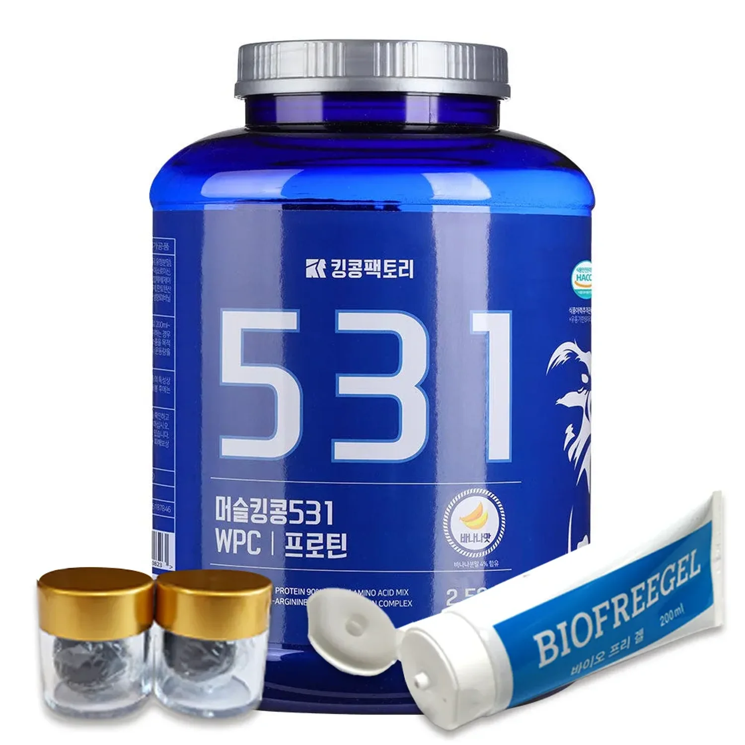 킹콩팩토리 WPC프로틴 531 초코맛 바나나맛 2.5kg (스푼 증정)