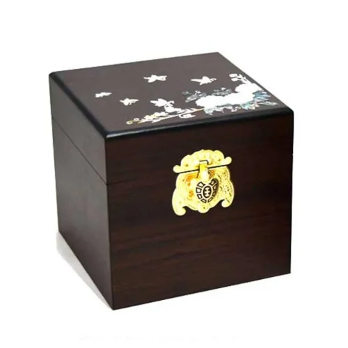 꽃 나비 은빛 자개 경옥고 상자 1kg