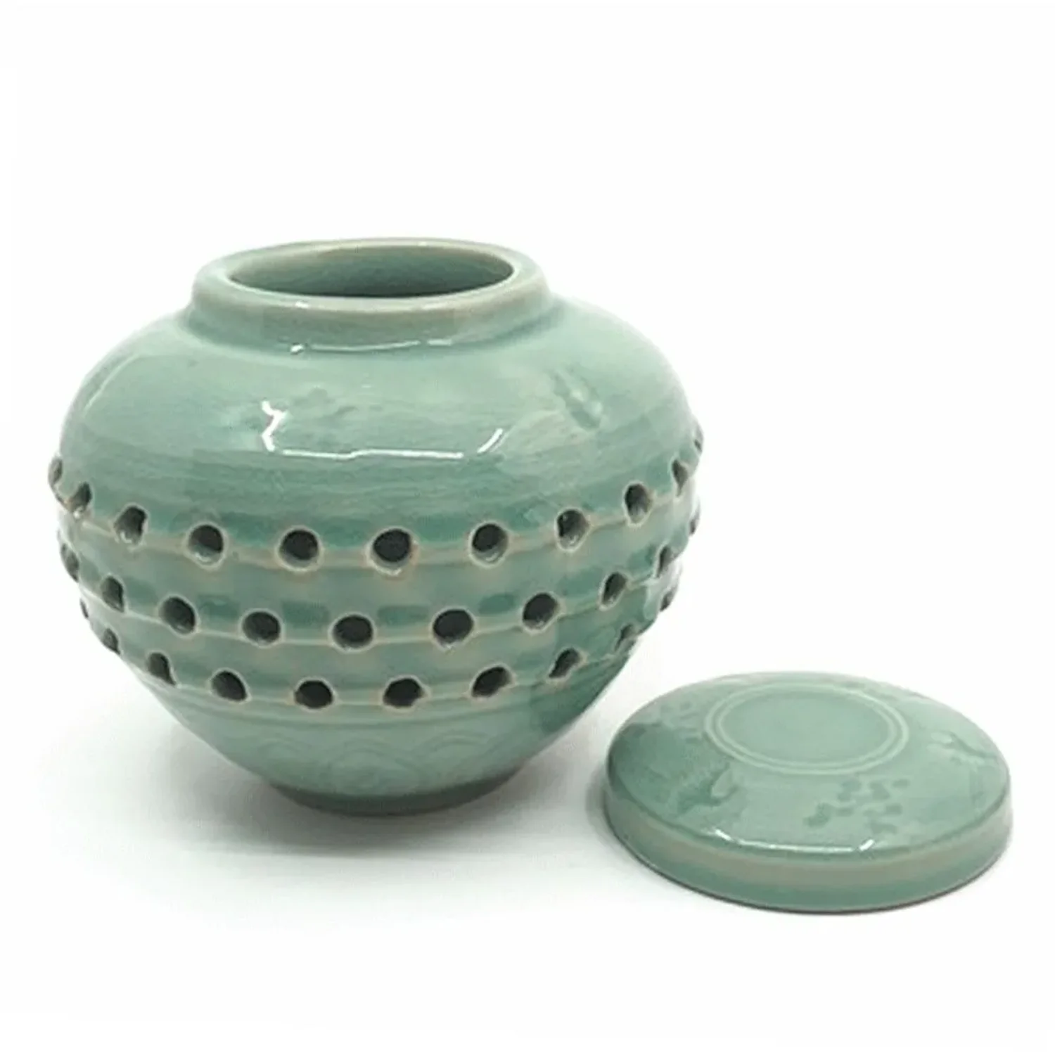 청자 투각 단지 1.2kg