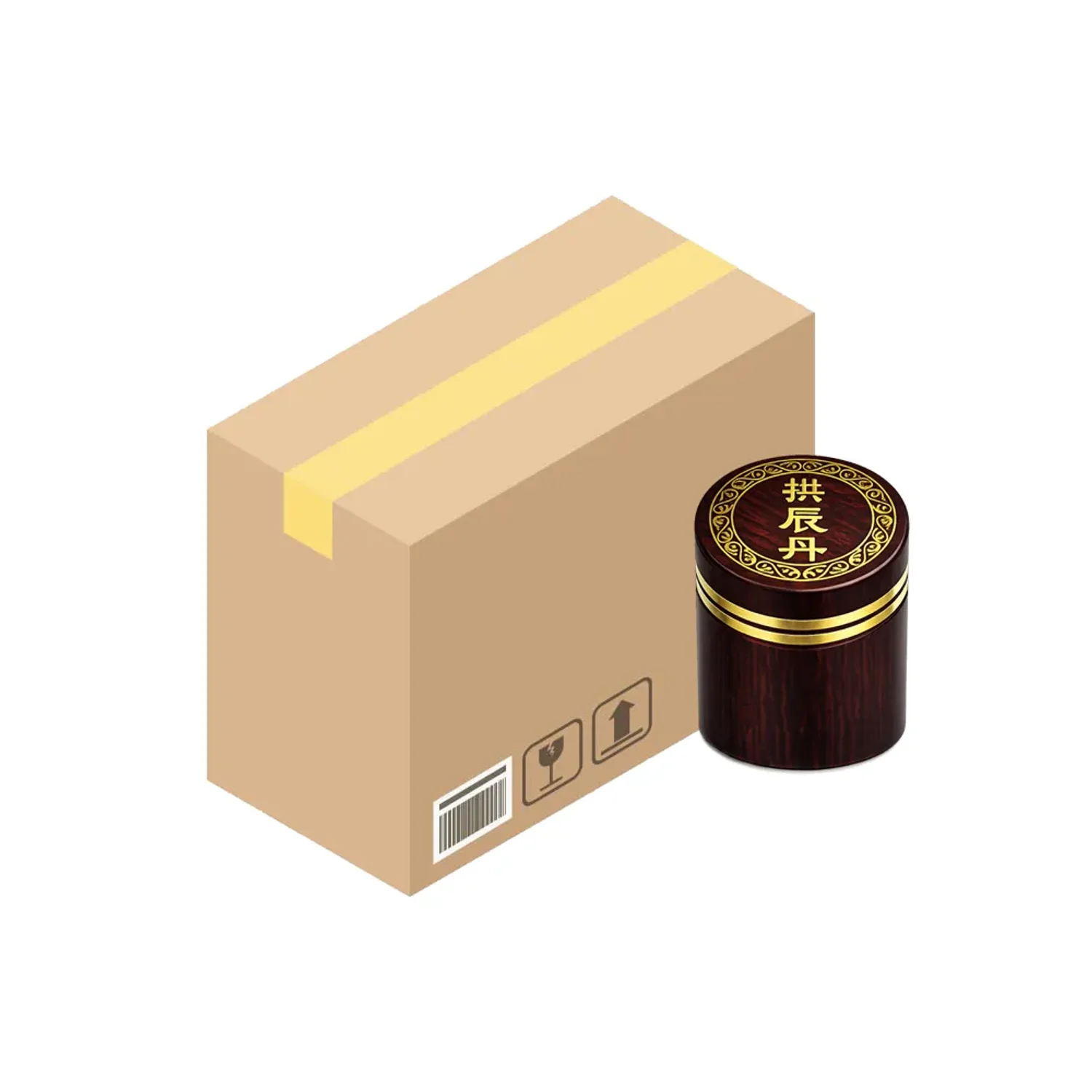 청병(대) 전체 우드 라인 2줄 한문 공진단 청병 1박스 (1000개)