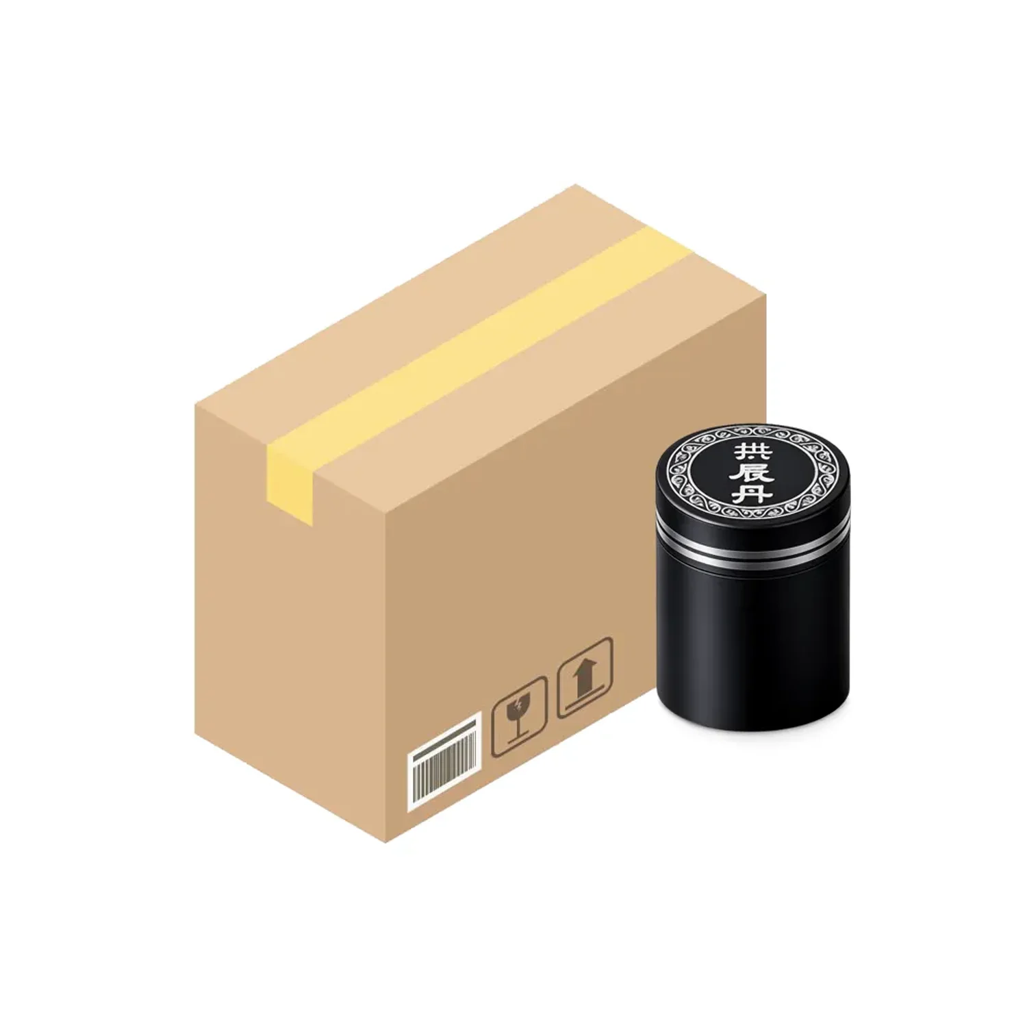 청병(대) 무광 전체 흑색 한문 공진단 은색 라인 2줄 청병 10박스 (10000개)