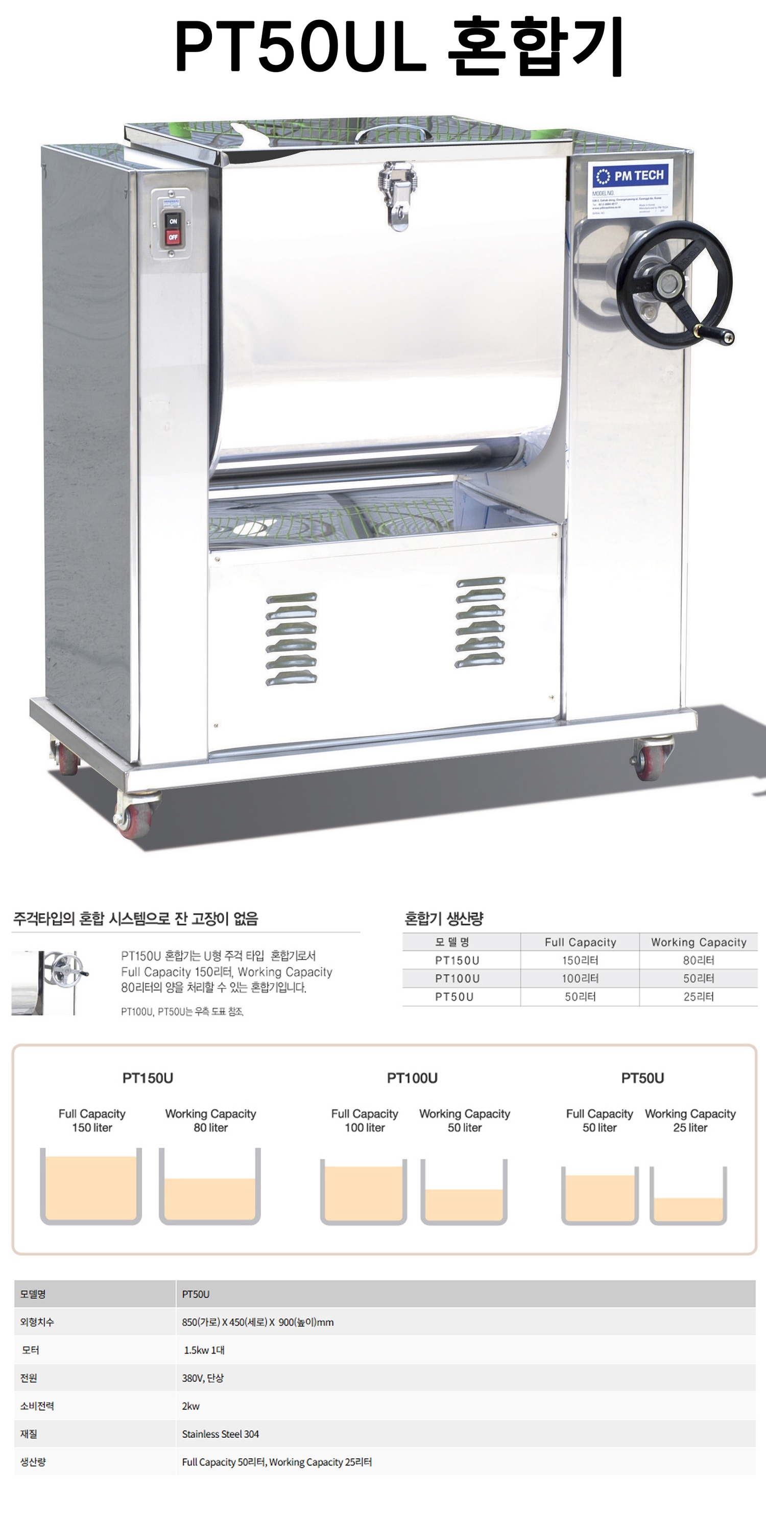 PT50UL 혼합기