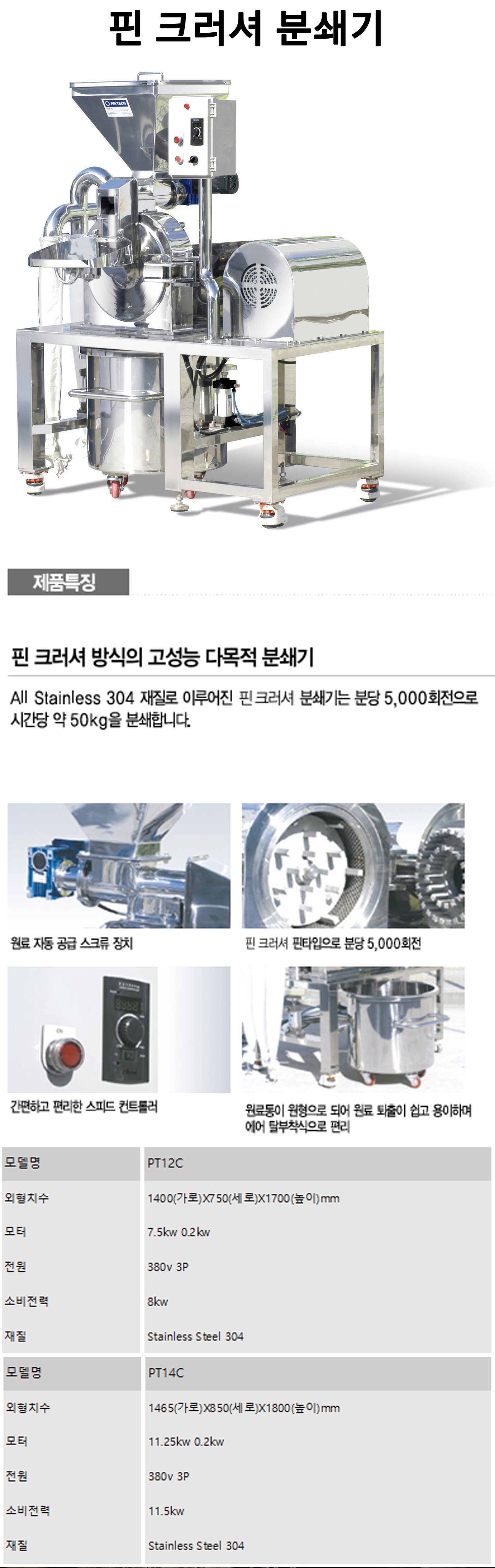 핀 크러셔 분쇄기